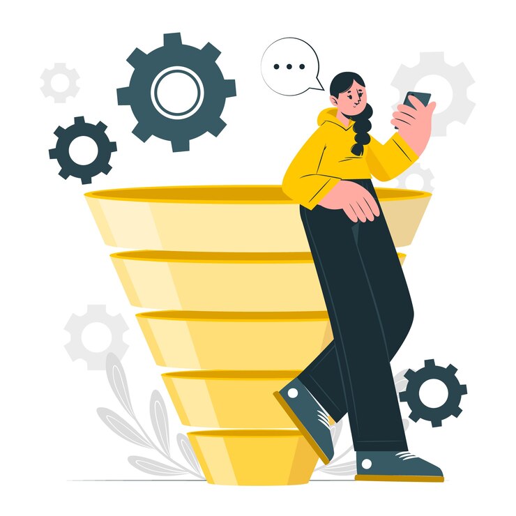 Vector Gratis funnel concept illustration