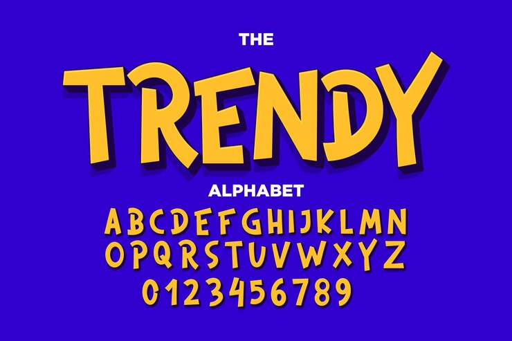 Vector Gratis funny and playful comic or cartoon alphabet design