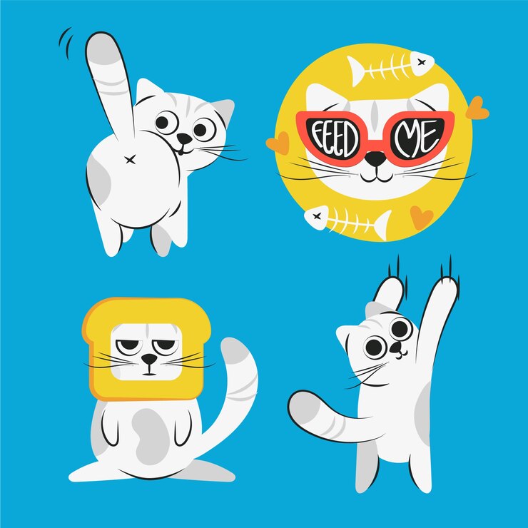 Vector Gratis funny hand-drawn sticker collection