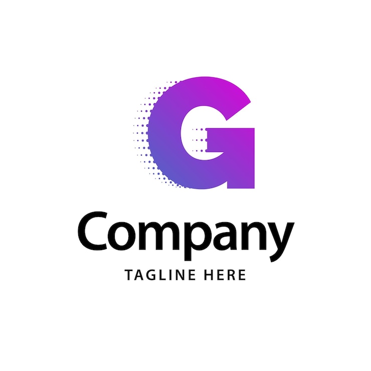 Vector Gratis g purple logo business brand identity design vector illustration