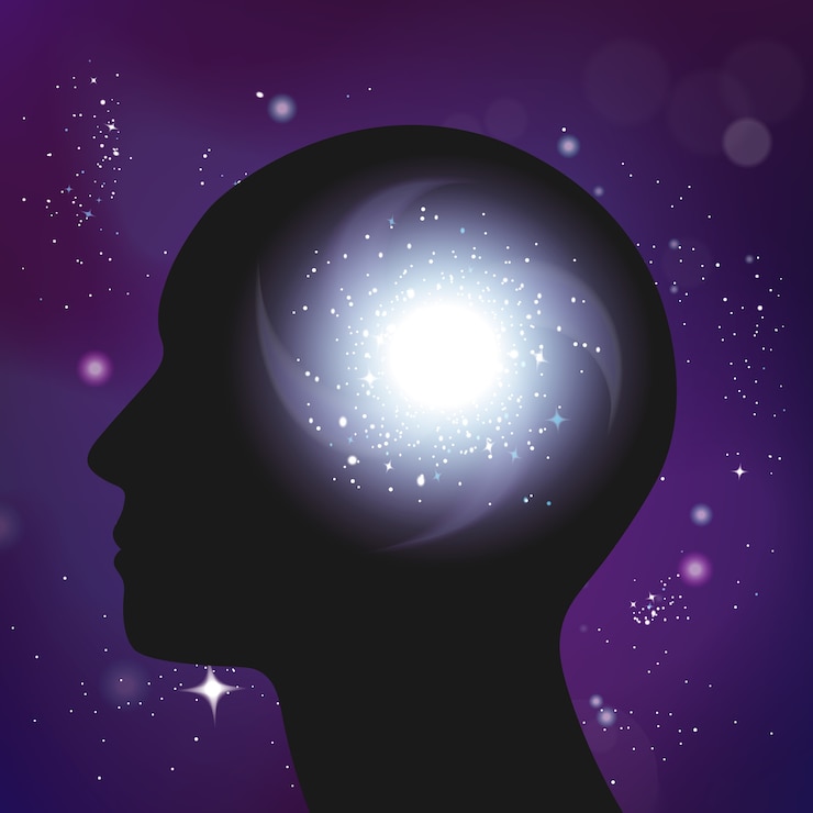 Vector Gratis galaxy psychology concept realistic composition