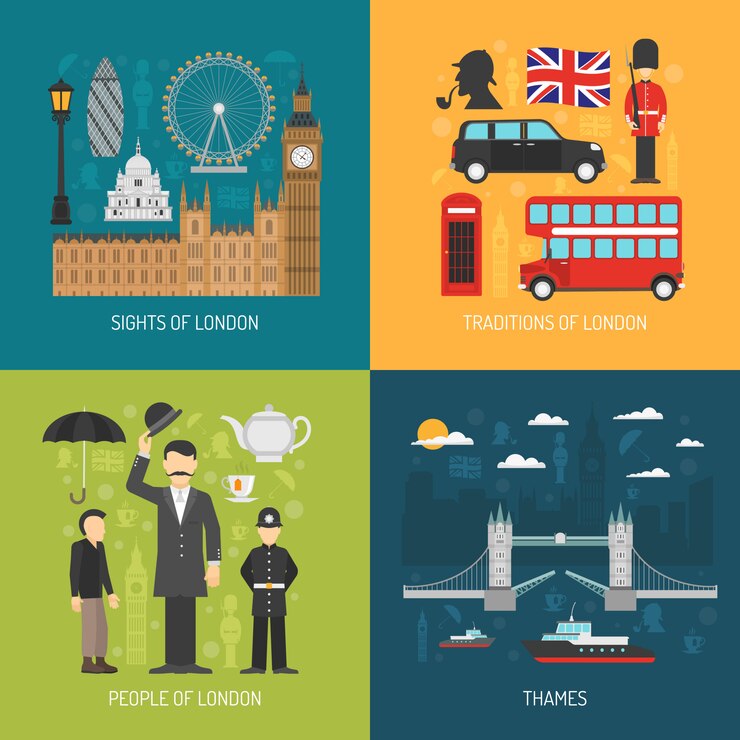 Vector Gratis gambar vektor konsep london