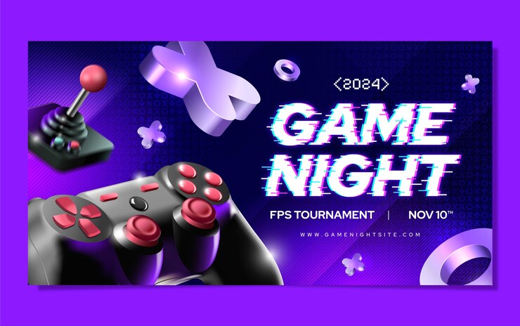Vector Gratis game night facebook post template