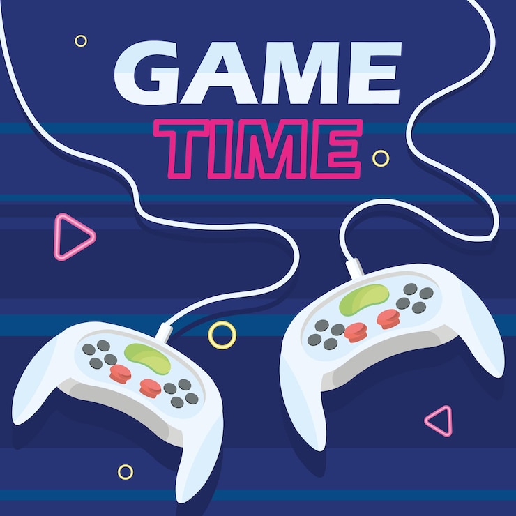 Vector Gratis game time card with control