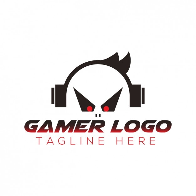 Vector Gratis gamer logo with tagline