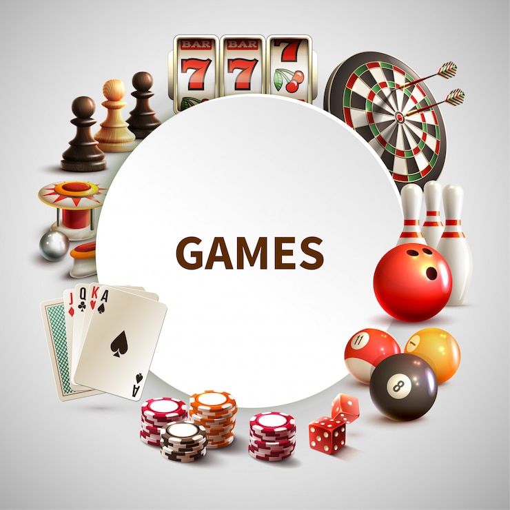 Vector Gratis games realistic round frame