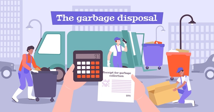 Vector Gratis garbage disposal illustration