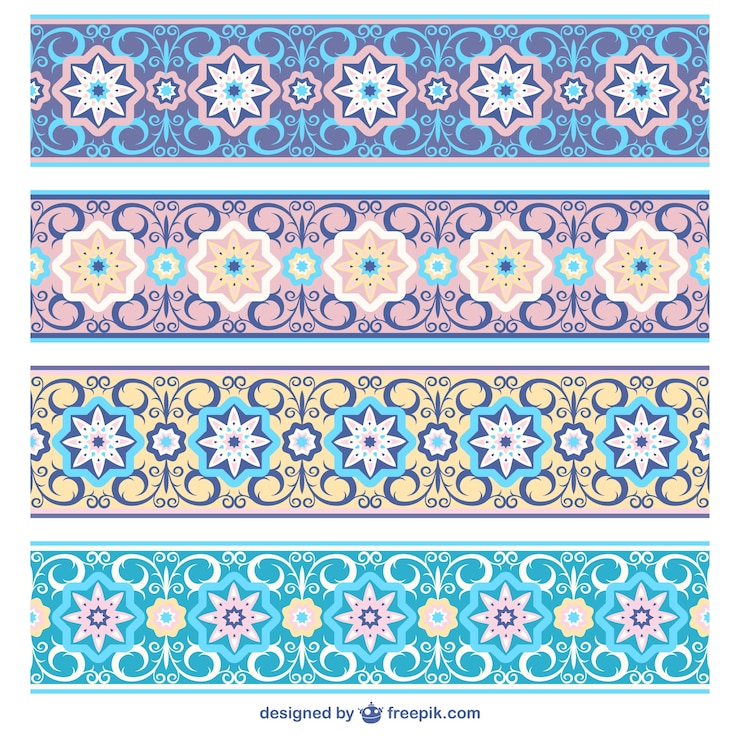 Vector Gratis garis-garis ornamen bunga