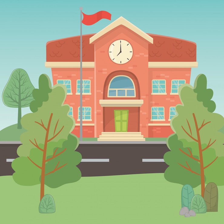 Vector Gratis gedung sekolah