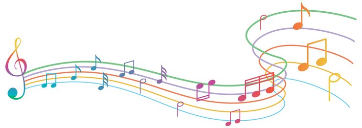 Vector Gratis gelombang simbol musik pada latar belakang putih