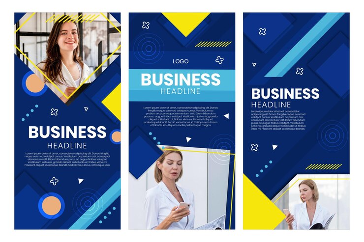 Vector Gratis general business instagram stories template