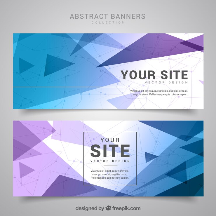 Vector Gratis geometric banners design