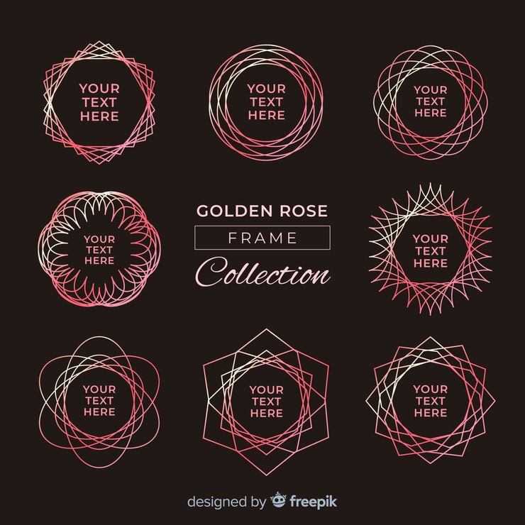 Vector Gratis geometric frame collection