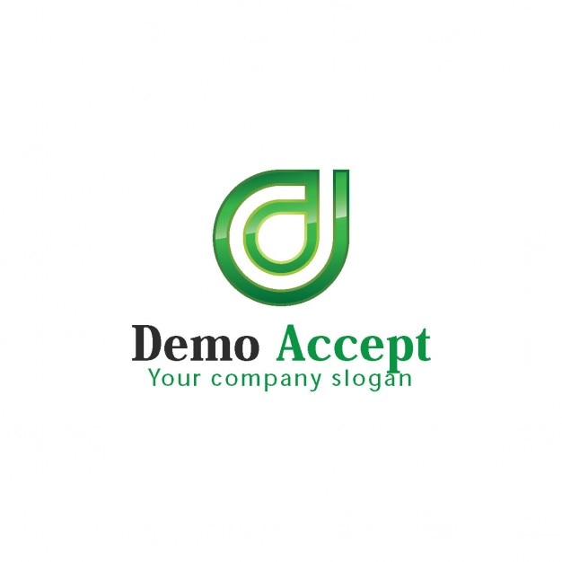 Vector Gratis geometric green circular logo