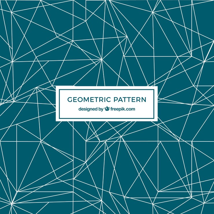 Vector Gratis geometric green pattern with lines