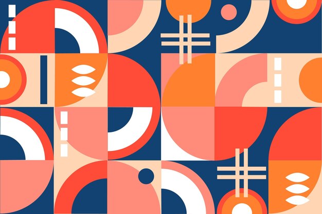geometric mural wallpaper concept