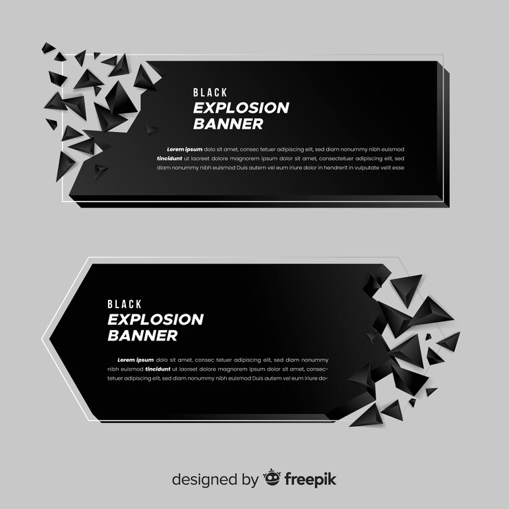 Vector Gratis geometric shapes banner set