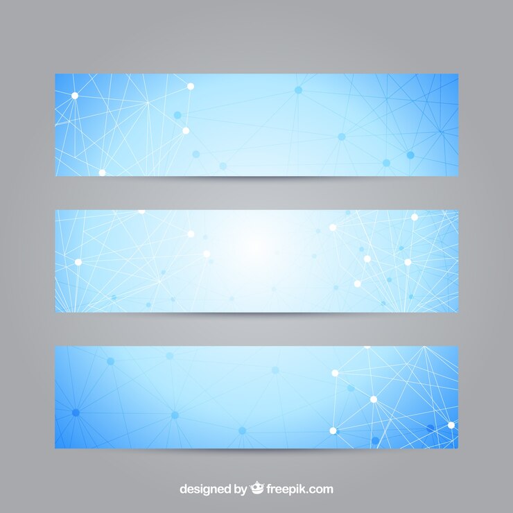 Vector Gratis geometrical structures banners
