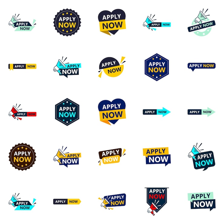 Vector Gratis get more applications with our pack of 25 apply now banners
