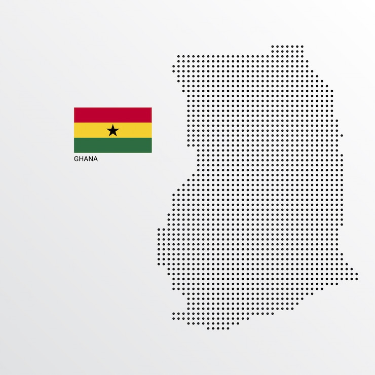 Vector Gratis ghana map design with flag and light background vector 