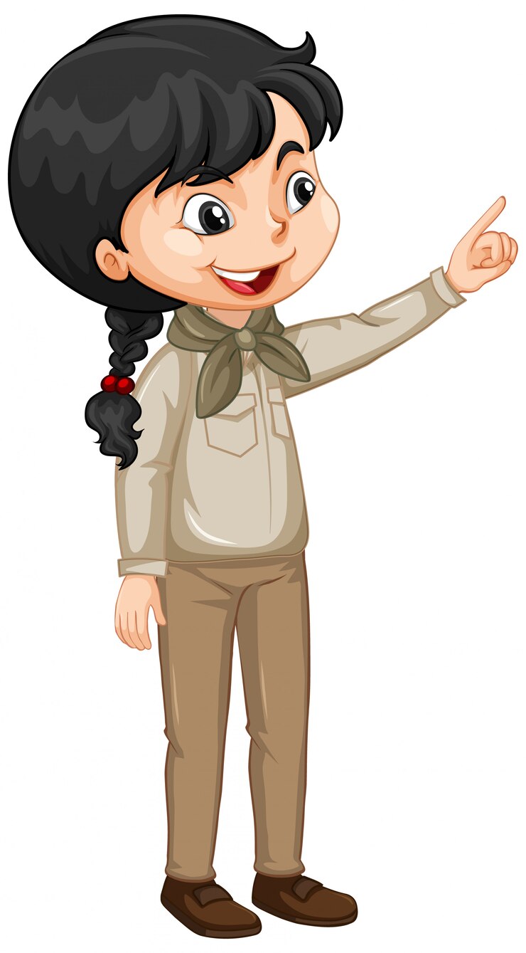Vector Gratis girl in park ranger uniform