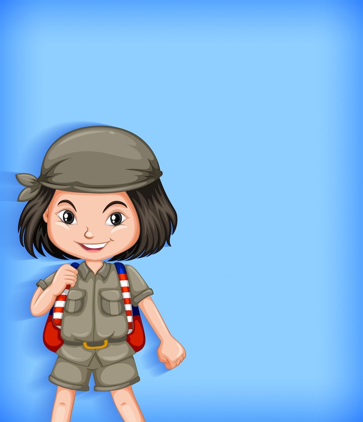 Vector Gratis girl scout cartoon character