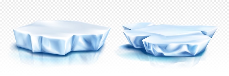 Vector Gratis glaciers, iceberg pieces, blue blocks of ice