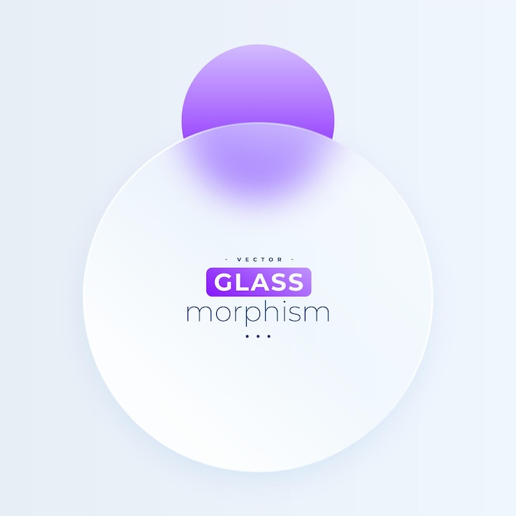 Vector Gratis glass morphism geometric background for modern info card