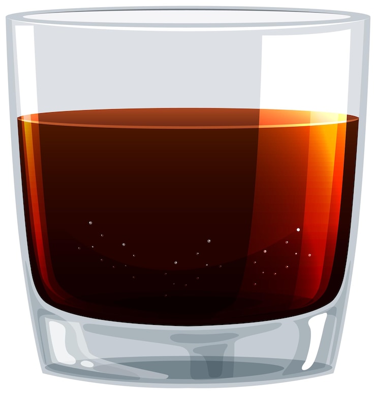Vector Gratis glass of whiskey vector illustration