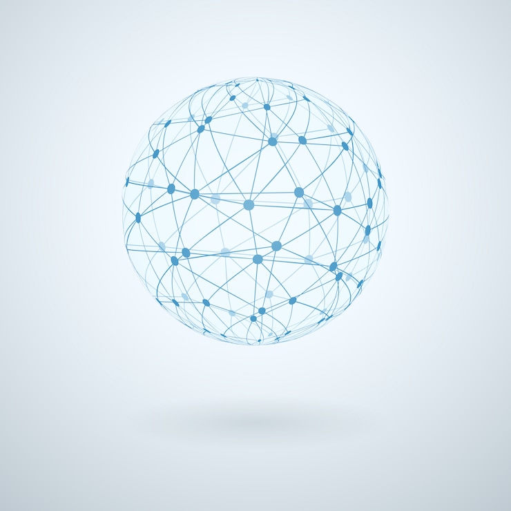 Vector Gratis global network icon