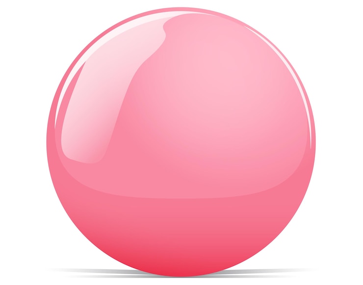 Vector Gratis glossy pink sphere illustration