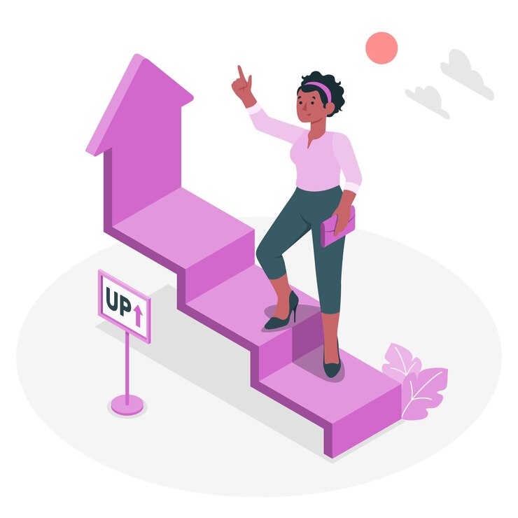 Vector Gratis going up concept illustration