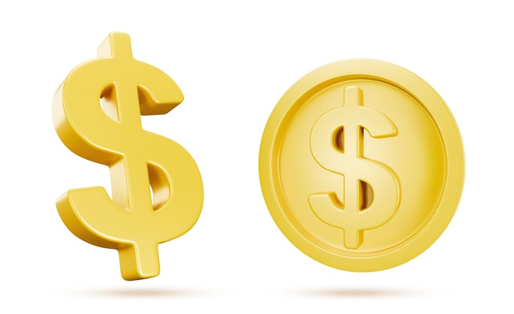 Vector Gratis gold 3d dollar symbol