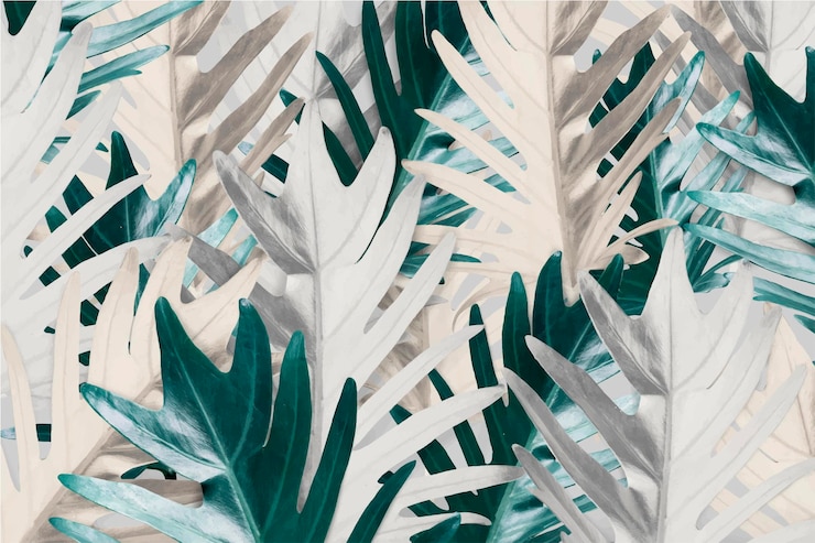 Vector Gratis gold and green palm leaf background