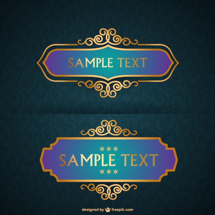 Vector Gratis golden and ornamental frames