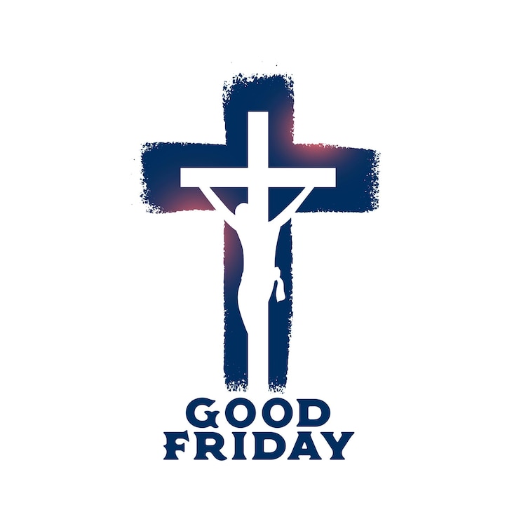 Vector Gratis good friday cross with jesus christ