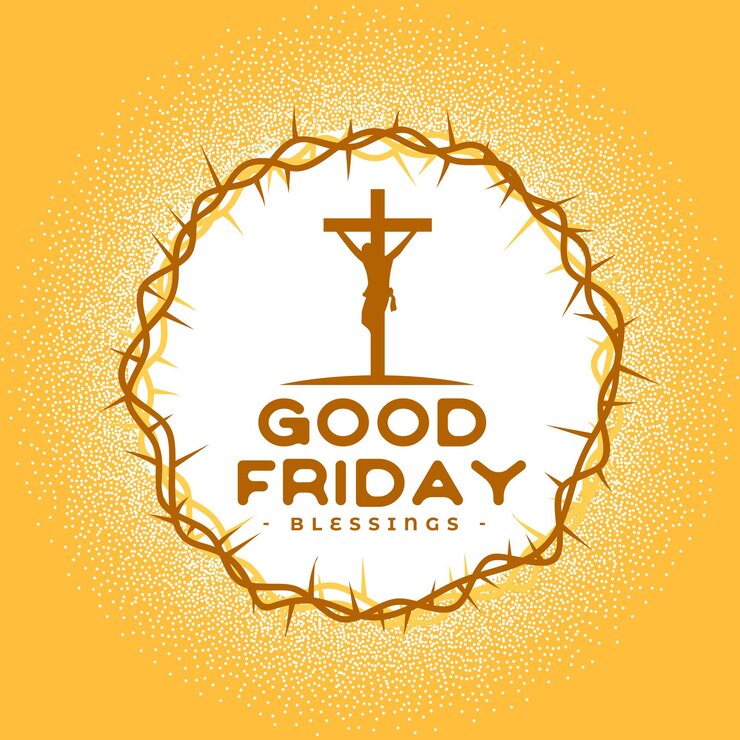Vector Gratis good friday religious background with crown of thorns