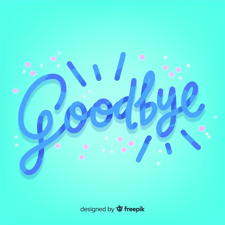 Vector Gratis goodbye lettering background
