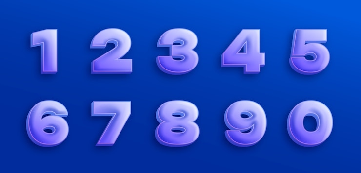 Vector Gratis gradient 3d numbers element