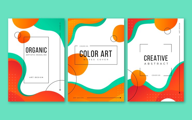 Vector Gratis gradient abstract shapes cover collection