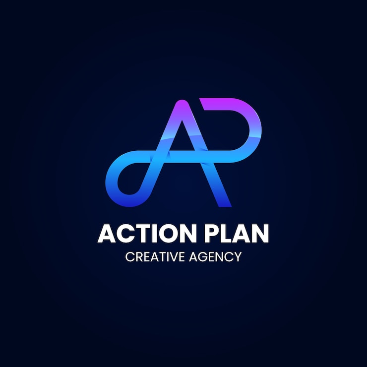 Vector Gratis gradient ap monogram logo design template