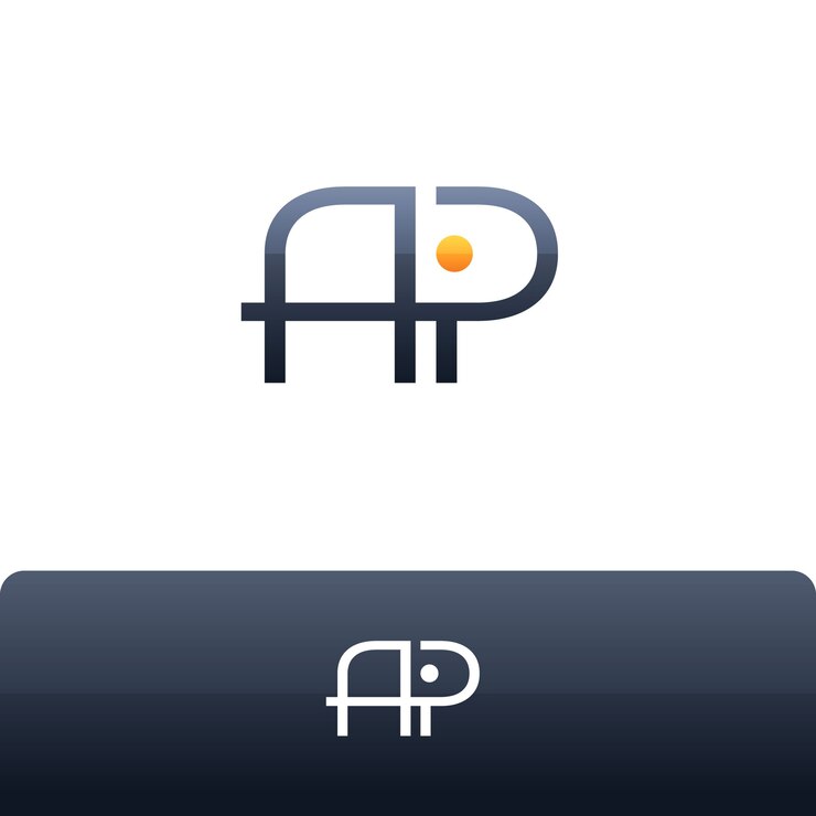 Vector Gratis gradient ap monogram logo
