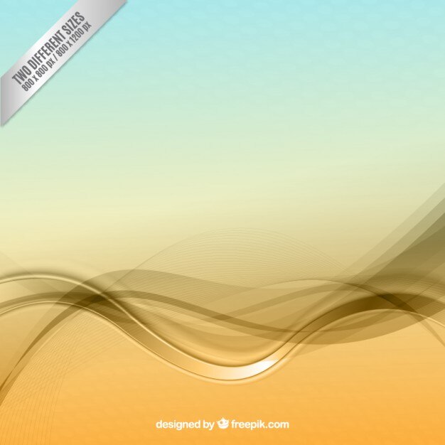 Vector Gratis gradient background with waves