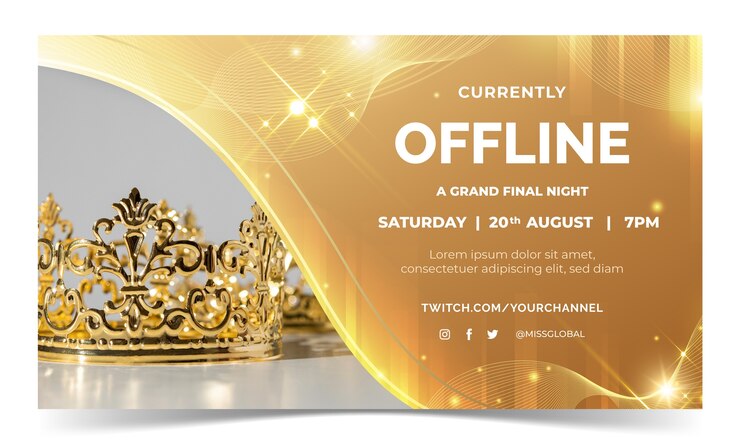 Vector Gratis gradient beauty pageant twitch background