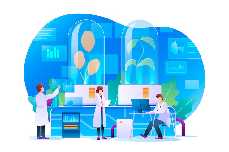 Vector Gratis gradient biotechnology concept