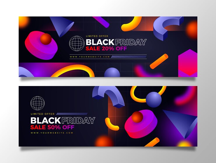 Vector Gratis gradient black friday sale banner template
