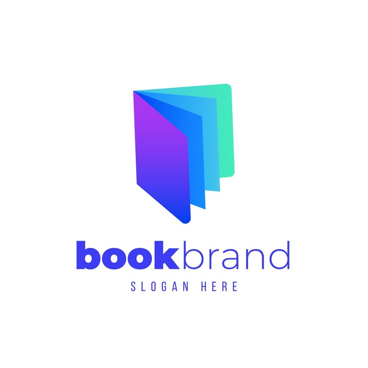 Vector Gratis gradient book company logo