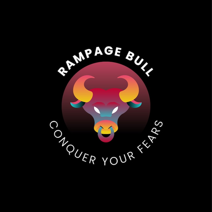 Vector Gratis gradient bull logo template