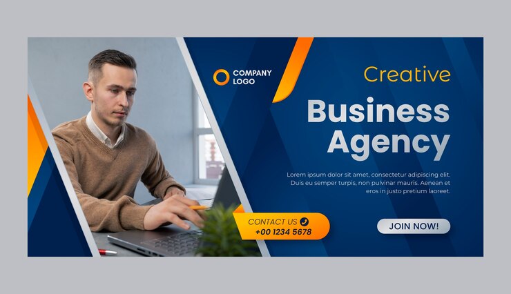 Vector Gratis gradient business horizontal banner