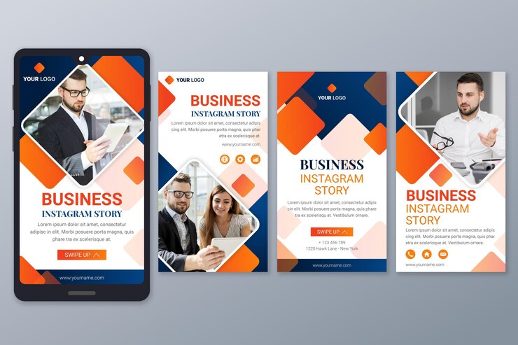 Vector Gratis gradient business instagram story collection
